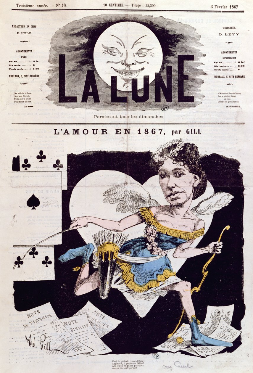 Karikatur von Cora Pearl (1842-ca. 1886) aus 