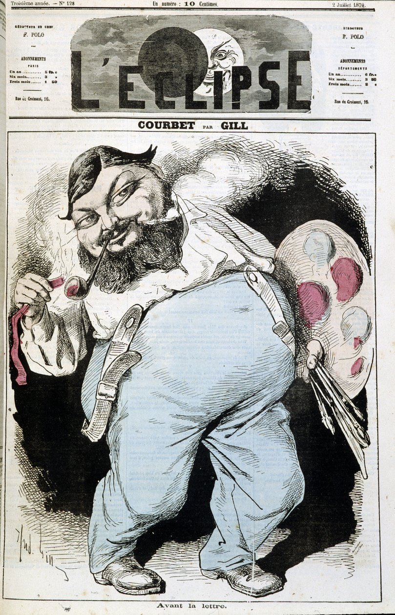 Karikatur von Gustave Courbet - in „L