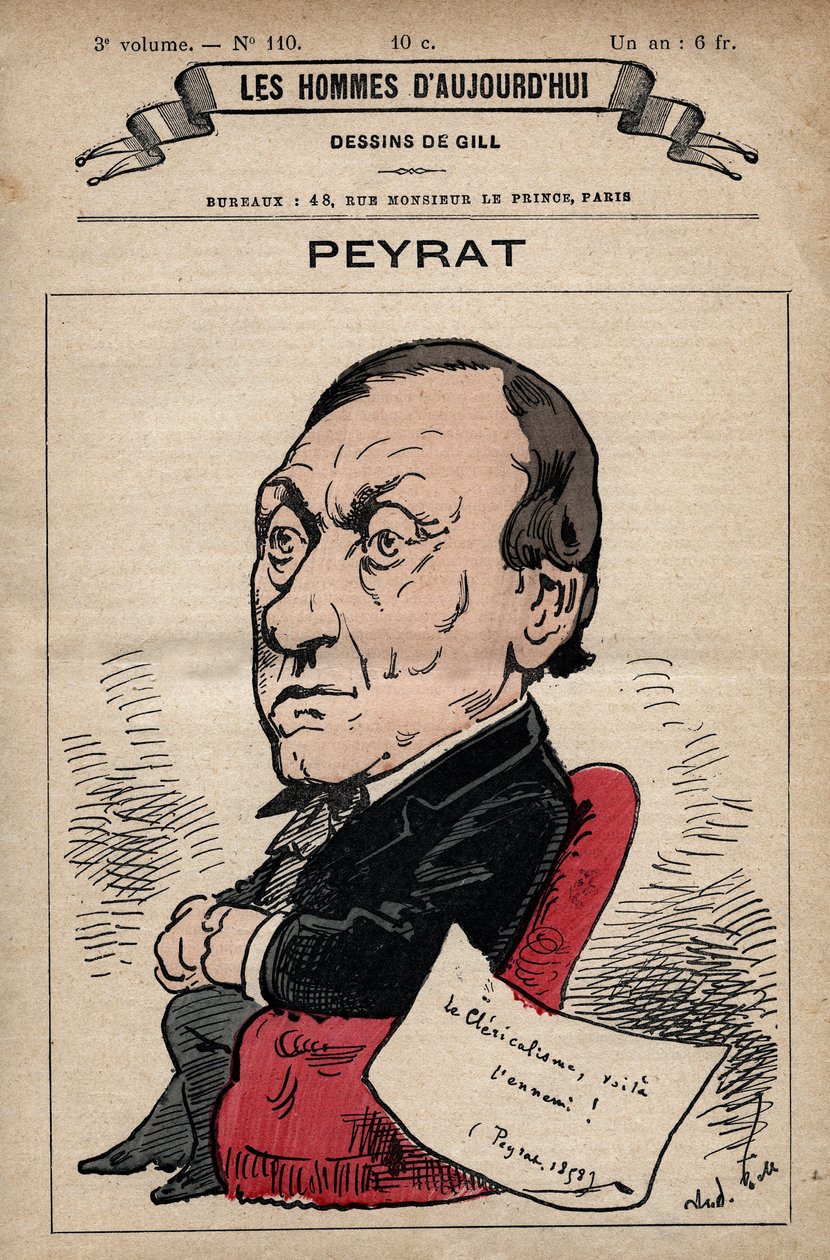Karikatur von Alphonse Peyrat (1812-1890) englischer Journalist aus 
