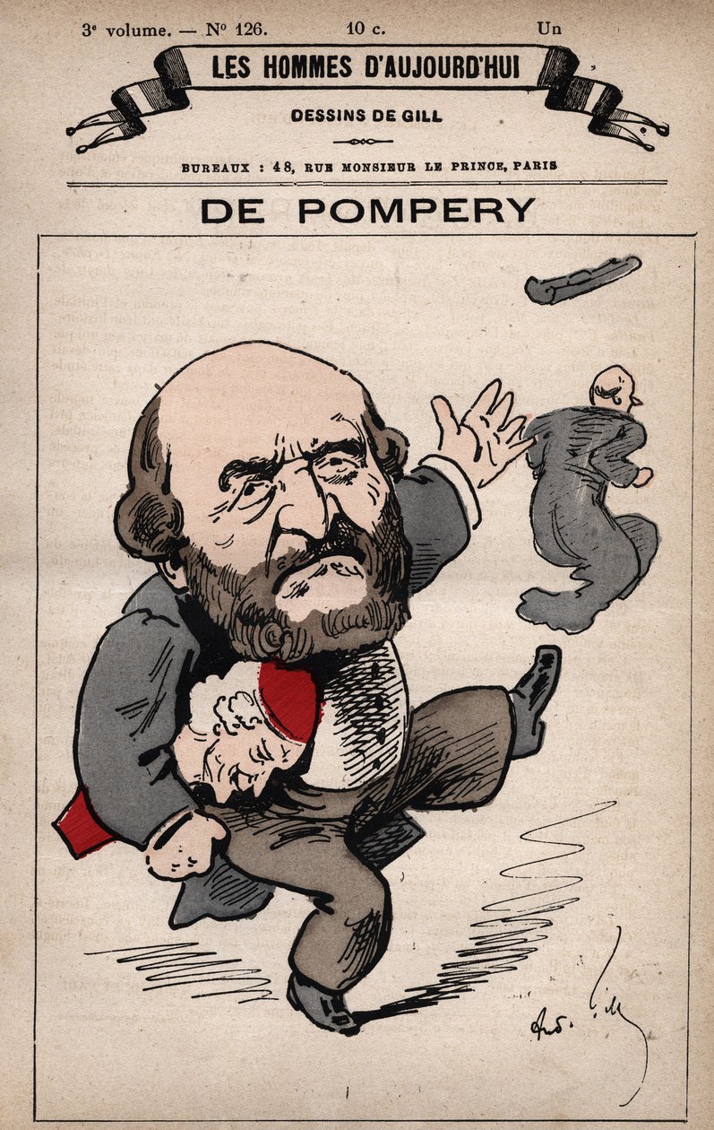 Karikatur von Edouard de Pompery (1812-1895) aus 