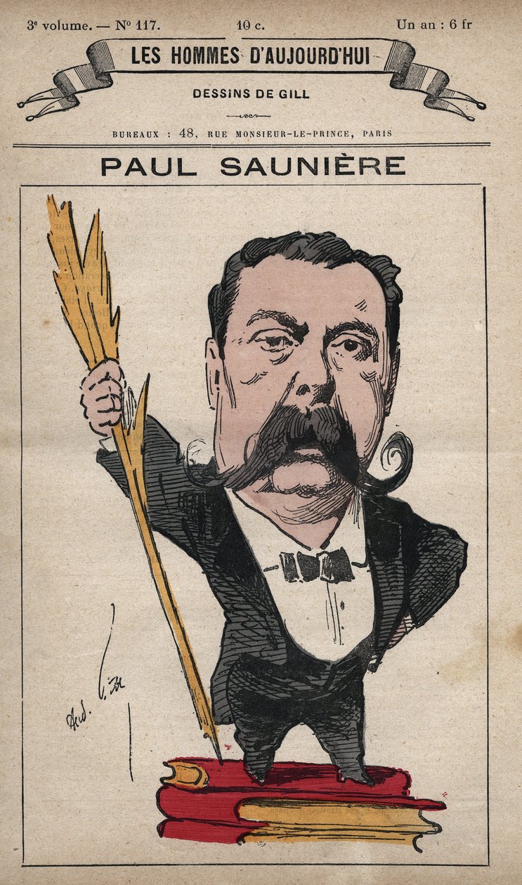 Karikatur von Paul Saunière (1827-1894) aus 