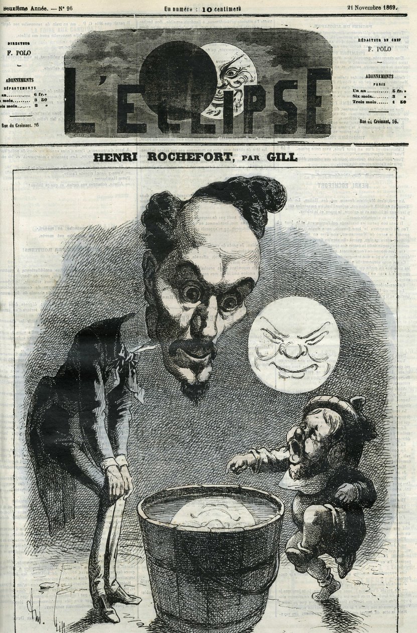 Henri Rochefort (1831-1913), französischer Journalist, Schriftsteller und Politiker. Titelbild in „L