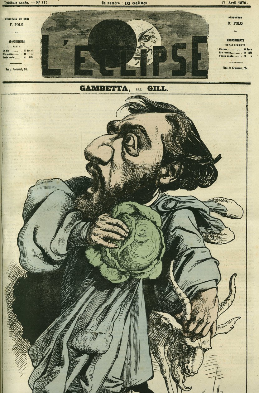 Leon Gambetta (1838-1882), französischer Politiker. Cover in „L