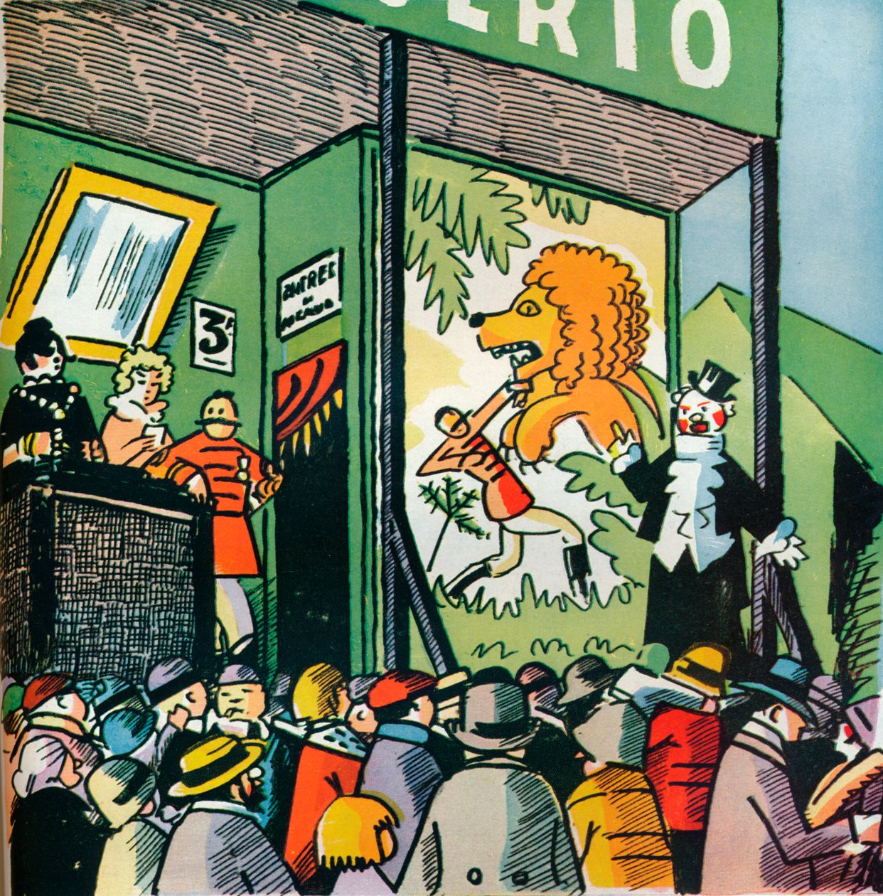 Illustration von André Hellé aus Fables de la Fontaine, 1922, 1929 von Andre Helle