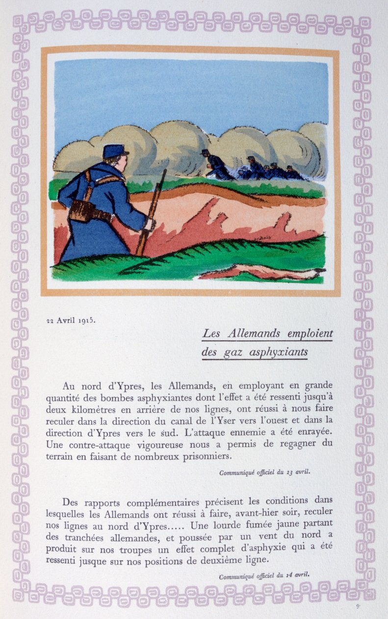 Die Deutschen setzen Chlorgas ein, Ypern, 22. April 1915 von Andre Helle