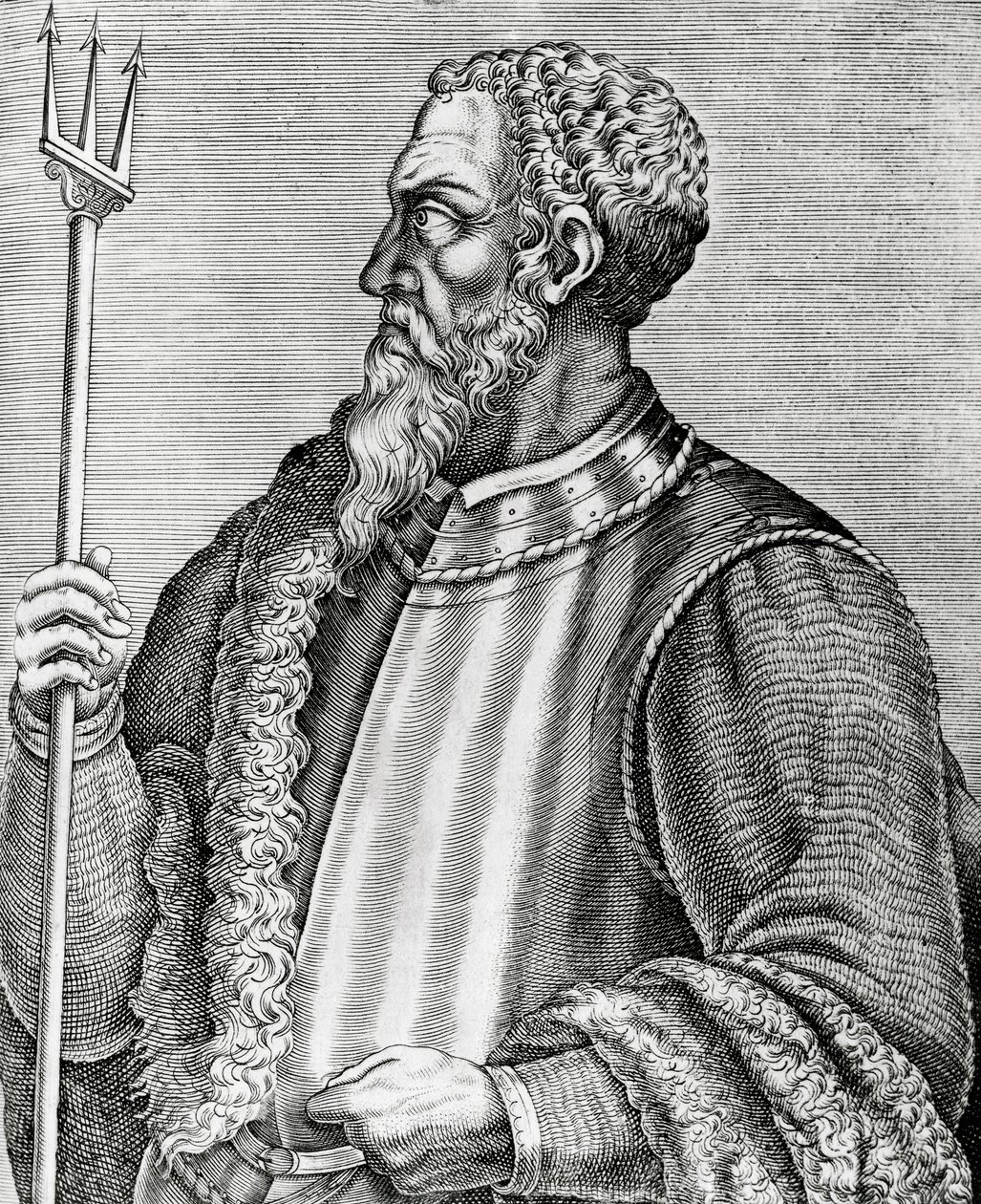 Porträt von Andrea Doria (1466-1560), italienischer Admiral und Politiker, Kupferstich aus Les Vrais pourtraits et Vies des Hommes illustres von Andre Thevet