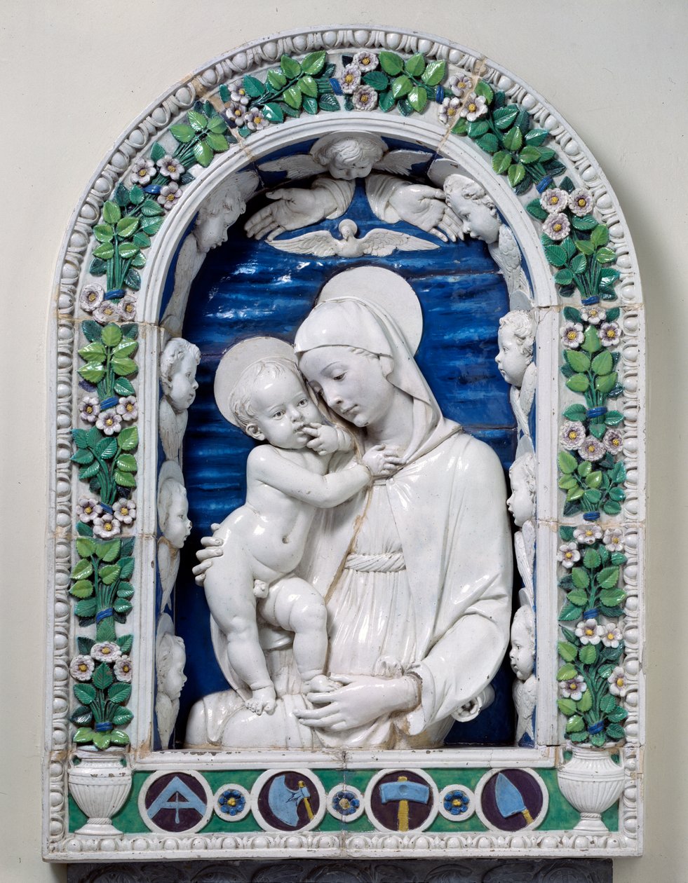 Die Madonna und das Kind (Die Madonna der Architekten) von Andrea Della Robbia