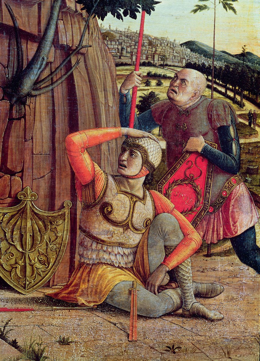 Die Auferstehung, rechtes Predellenfeld vom Altarbild des Hl. Zeno von Verona, 1456-60 (Detail) von Andrea Mantegna