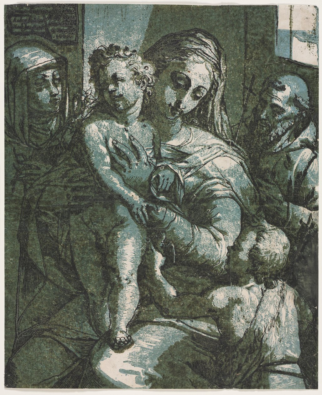 Jungfrau und Kind mit St. Johannes, St. Katharina von Siena und St. Franziskus von Andrea Andreani