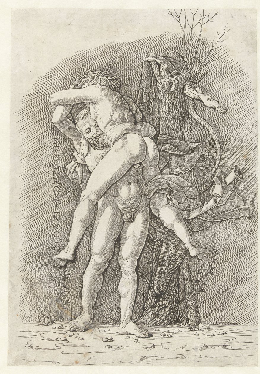 Herkules und Antäus von Andrea Mantegna (school of)