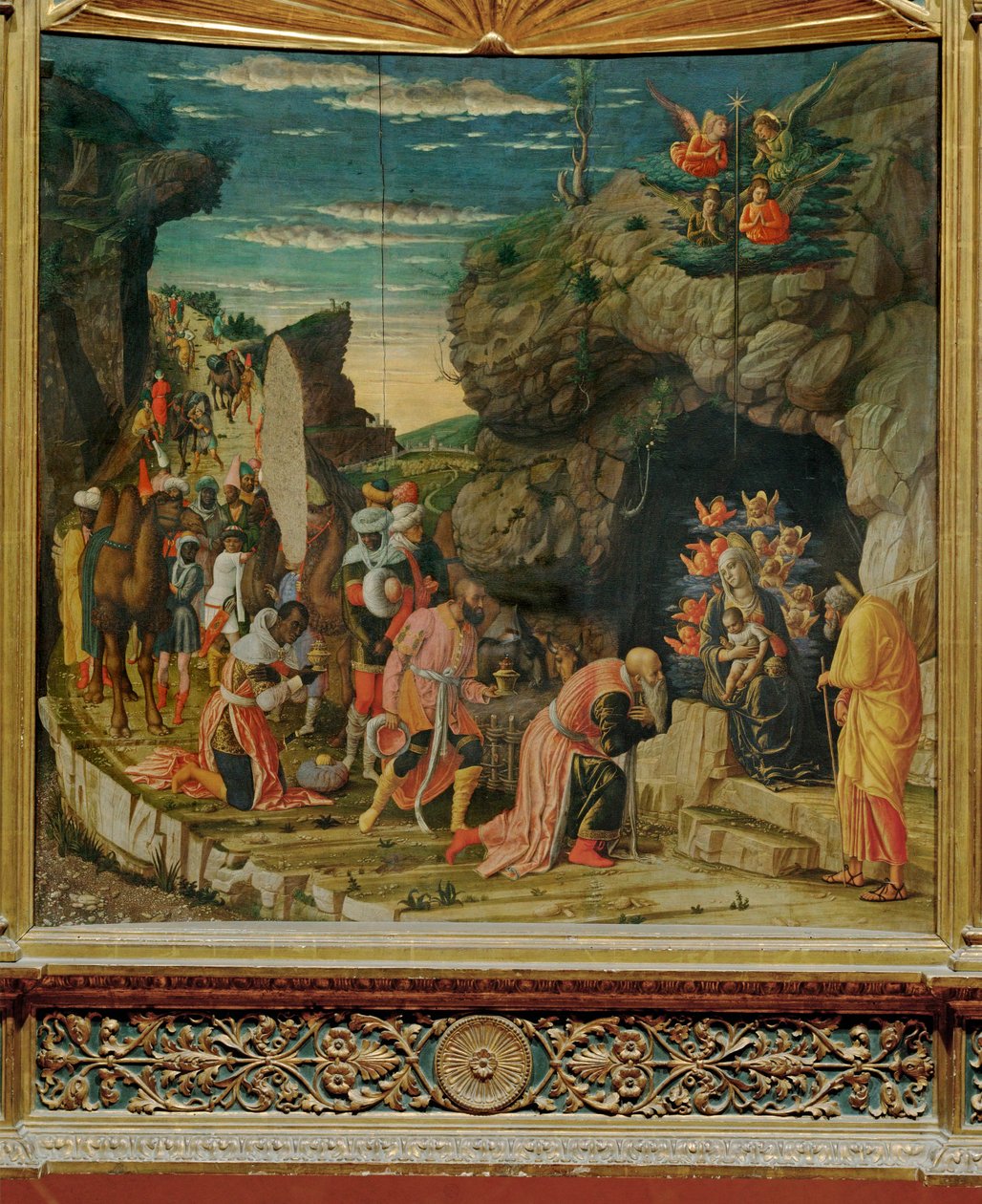 Epiphanie, Mittelteil eines Triptychons von Andrea Mantegna