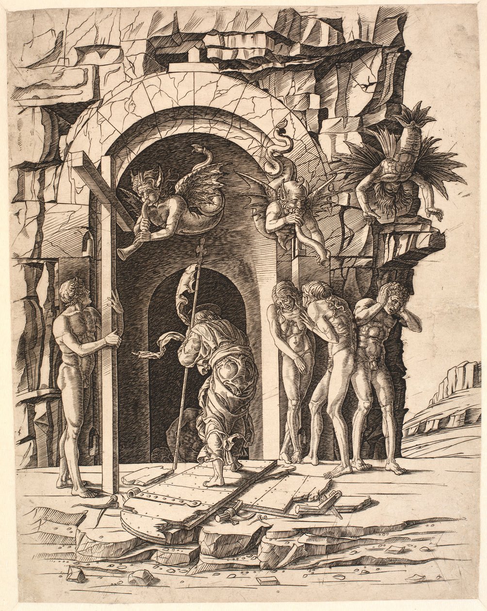 Christus im Reich der Toten von Andrea Mantegna