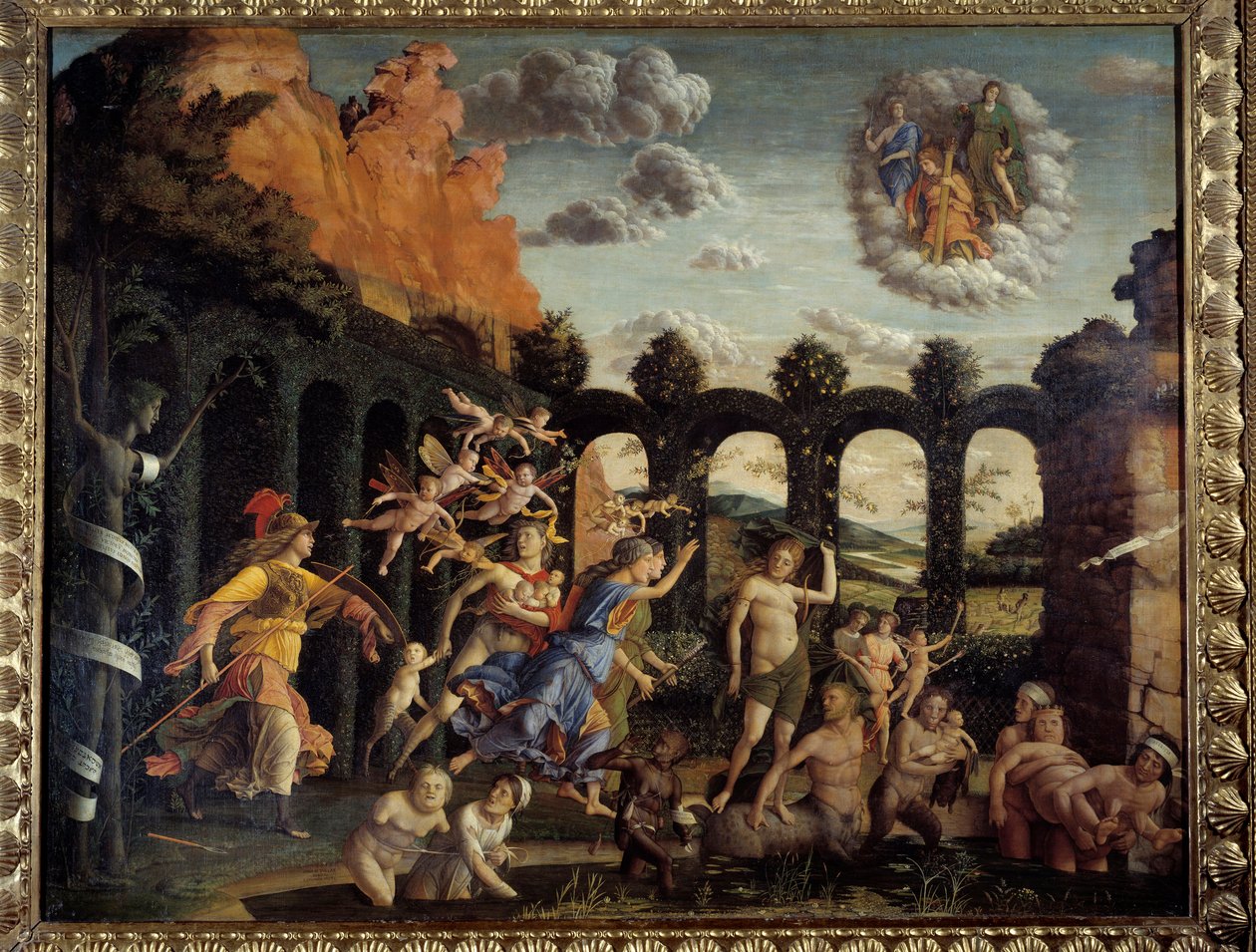 Minerva vertreibt die Laster aus dem Garten der Tugend von Andrea Mantegna
