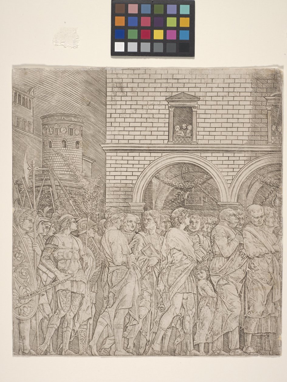 Die Senatoren - Der Triumph von Julius Caesar von Andrea Mantegna