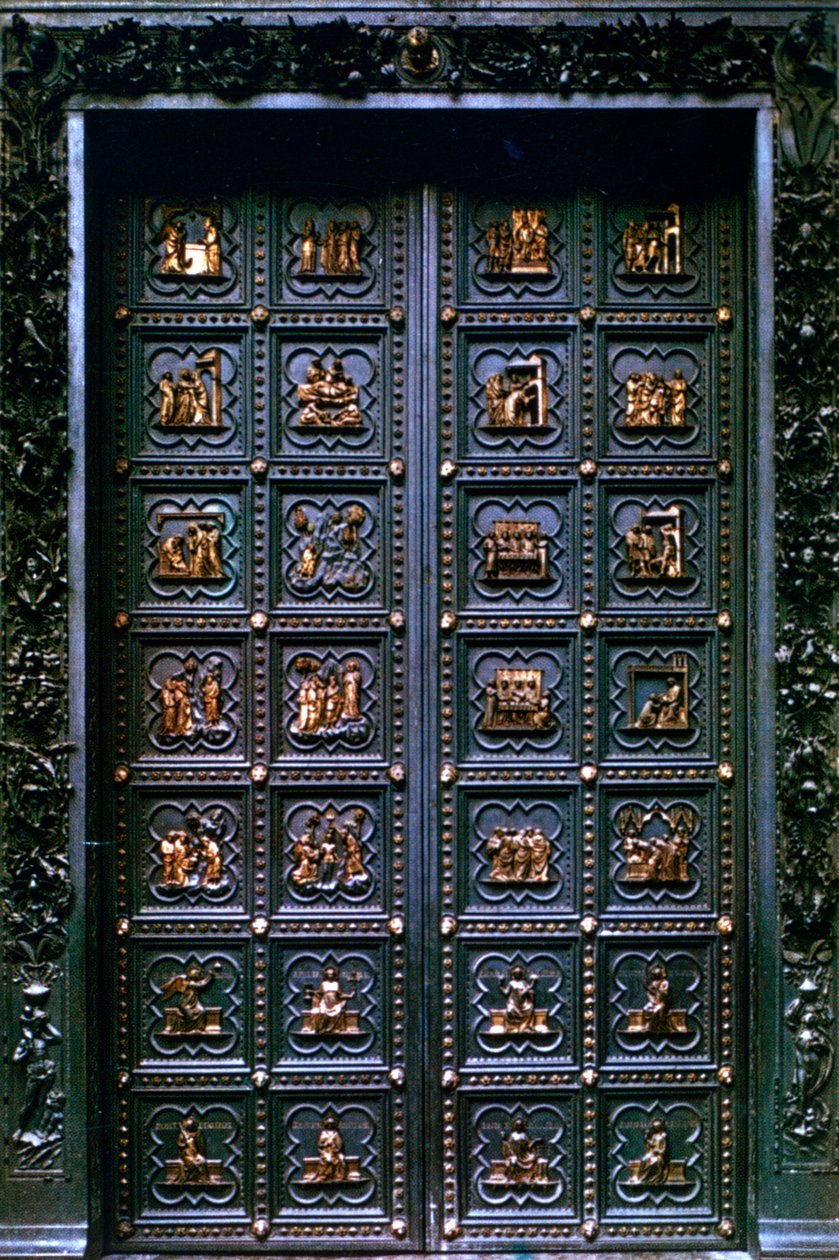 Südportal des Baptisteriums von San Giovanni, 1336 von Andrea Pisano