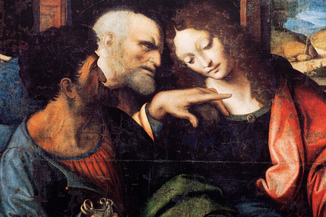 Abtei (Abdij van Tongerlo). Gemälde. Das letzte Abendmahl. 1506-1507. (Detail) von Andrea Solario