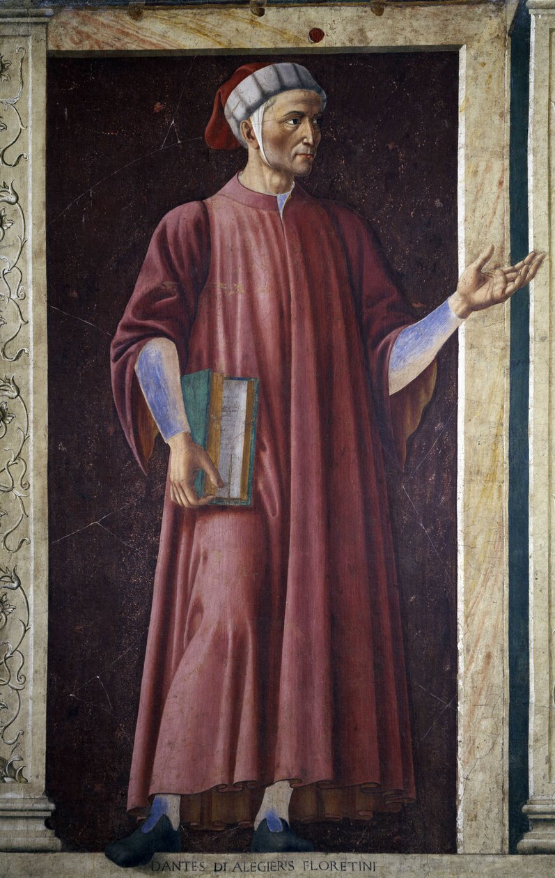 Dante Alighieri aus der Villa Carducci Serie berühmter Männer und Frauen von Andrea del Castagno