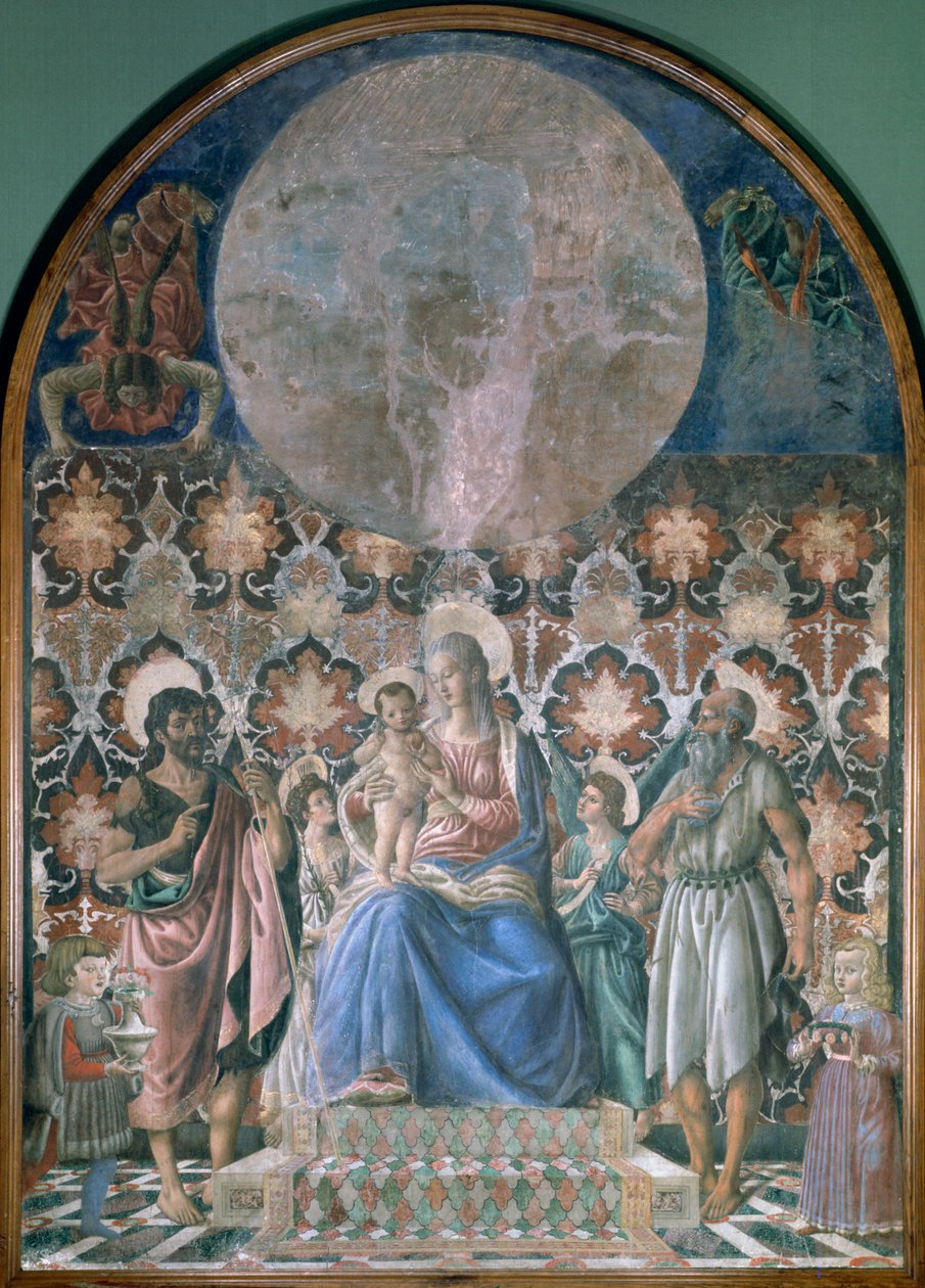 Madonna mit Kind und Engeln, um 1443 von Andrea del Castagno