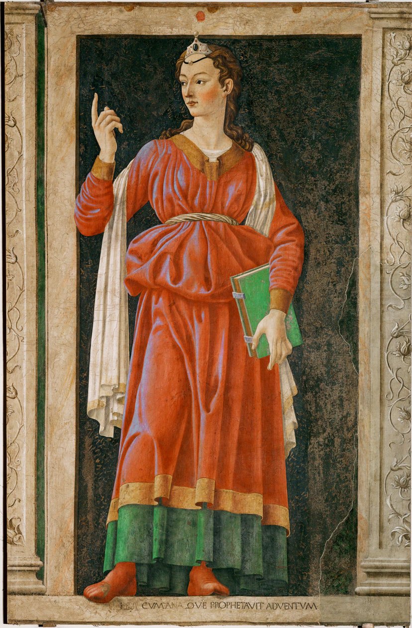 Die Sibylle von Cumae, ca. 1450 aus der Serie berühmter Männer und Frauen für die Villa Carducci in Legnaia von Andrea del Castagno