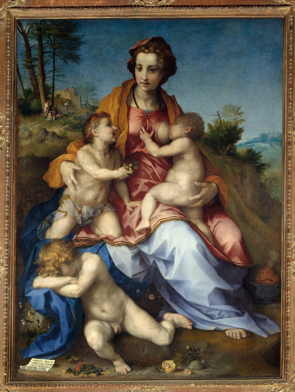 Charité Gemälde von Andrea del Sarto 1518 Paris von Andrea del Sarto