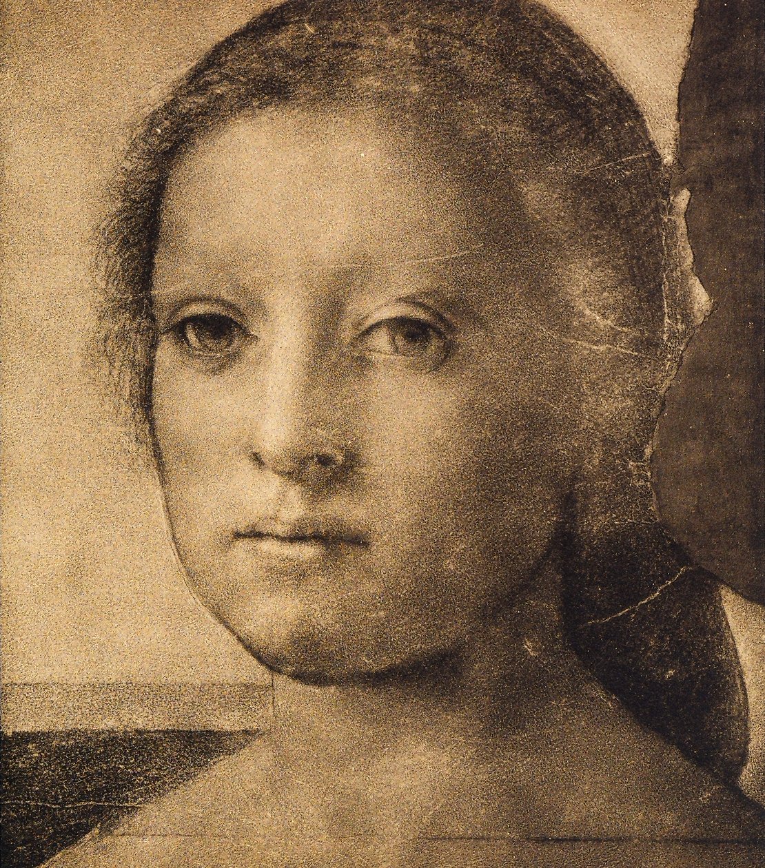 Kopf einer jungen Frau, Zeichnung von Andrea del Sarto. Gabinetto dei Disegni e delle Stampe, Uffizien, Florenz von Andrea del Sarto