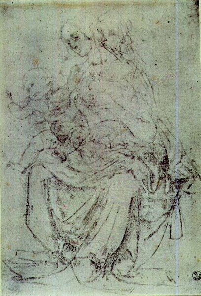 Studie einer Madonna mit Kind von Andrea del Verrocchio