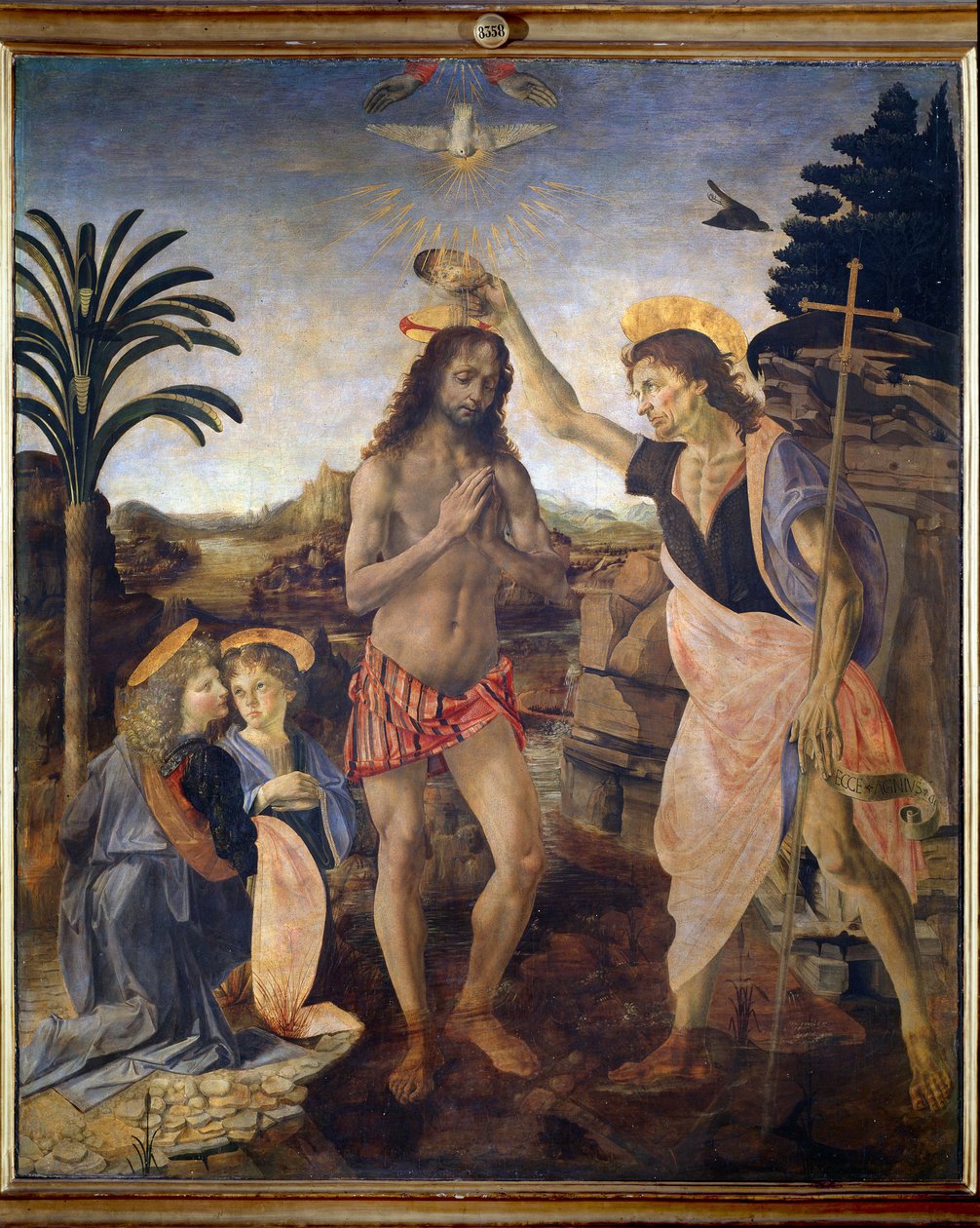 Die Taufe Christi von Andrea del Verrocchio