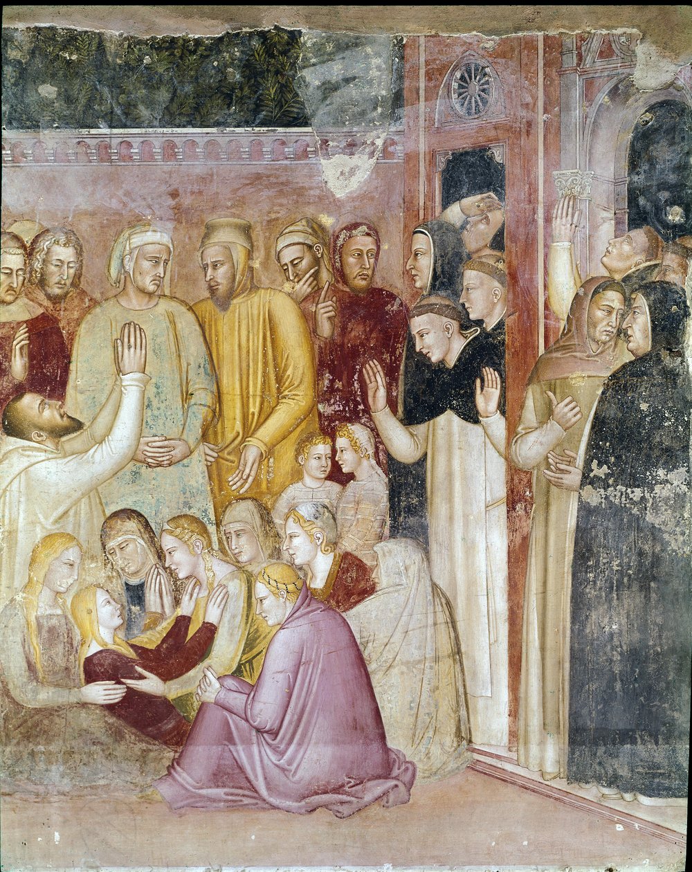Der heilige Petrus Martyr heilt die gelähmte Anna von Andrea di Bonaiuto (fl.1343 77)