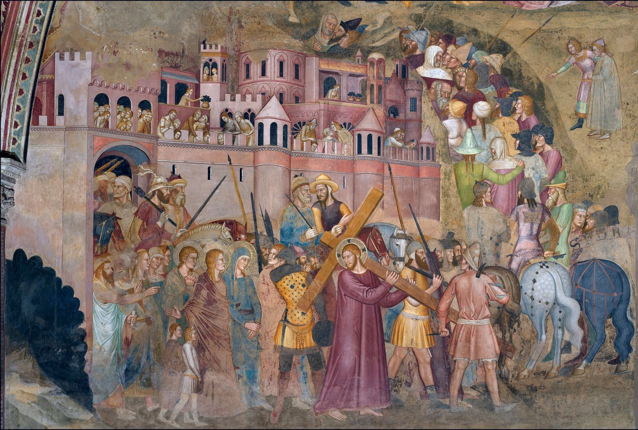 Christus trägt das Kreuz von Andrea di Bonaiuto (fl.1343 77)