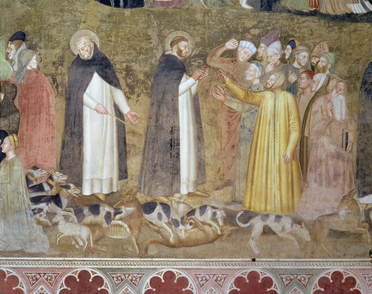 Die Kirche kämpfend und triumphierend (Detail) von Andrea di Bonaiuto
