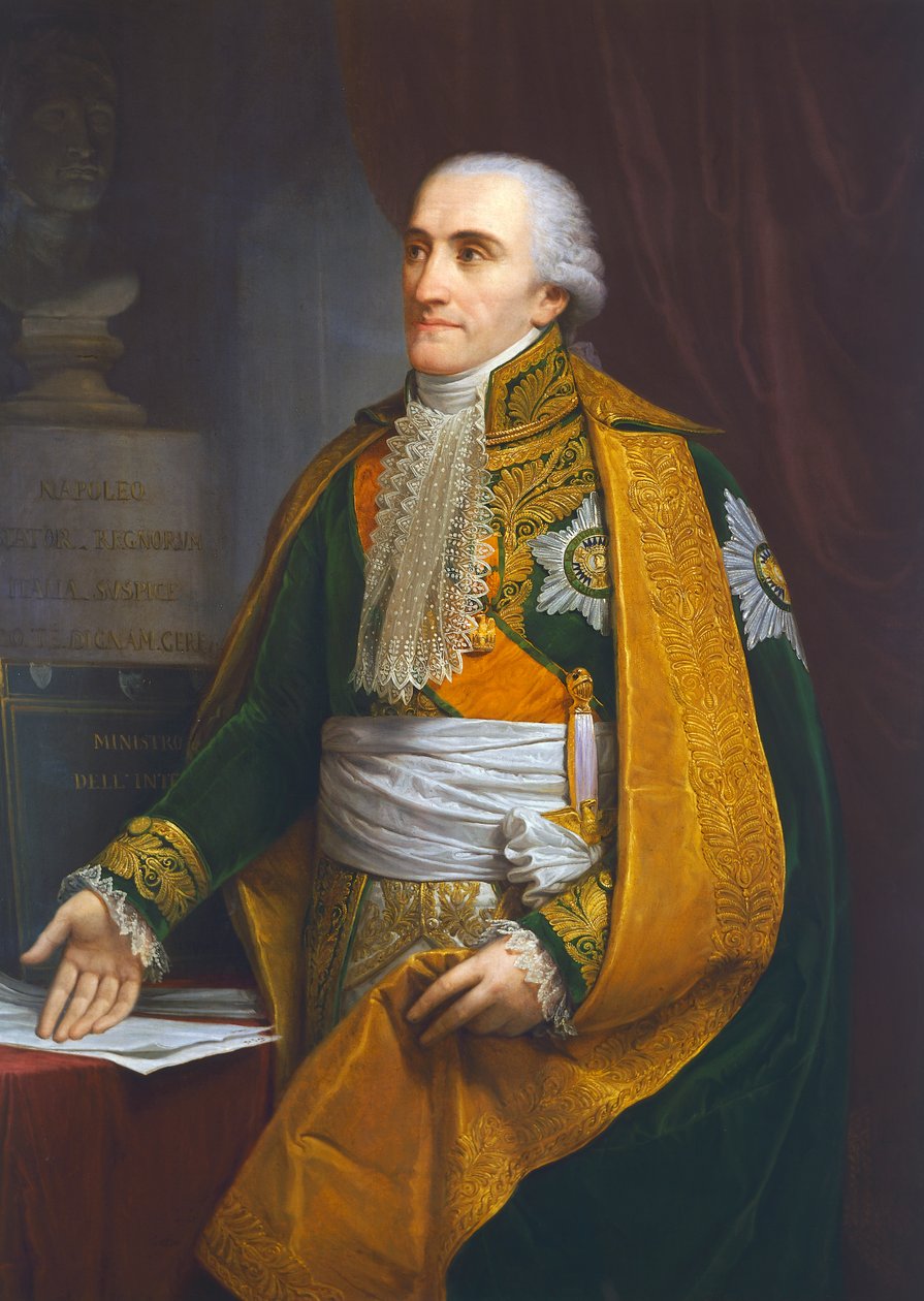 Porträt von Luigi Giuseppe Arborio di Gattinara (1754-1828), Marquis von Breme, Innenminister des Königreichs Italien, Gemälde von Andrea Appiani von Andrea the Elder Appiani
