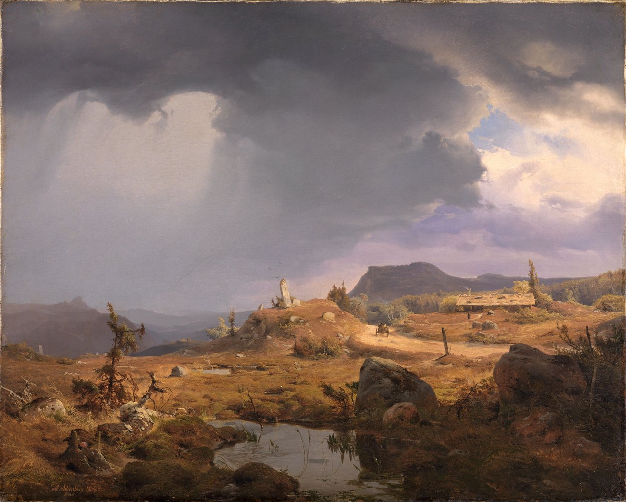 Norwegische Landschaft von Andreas Achenbach