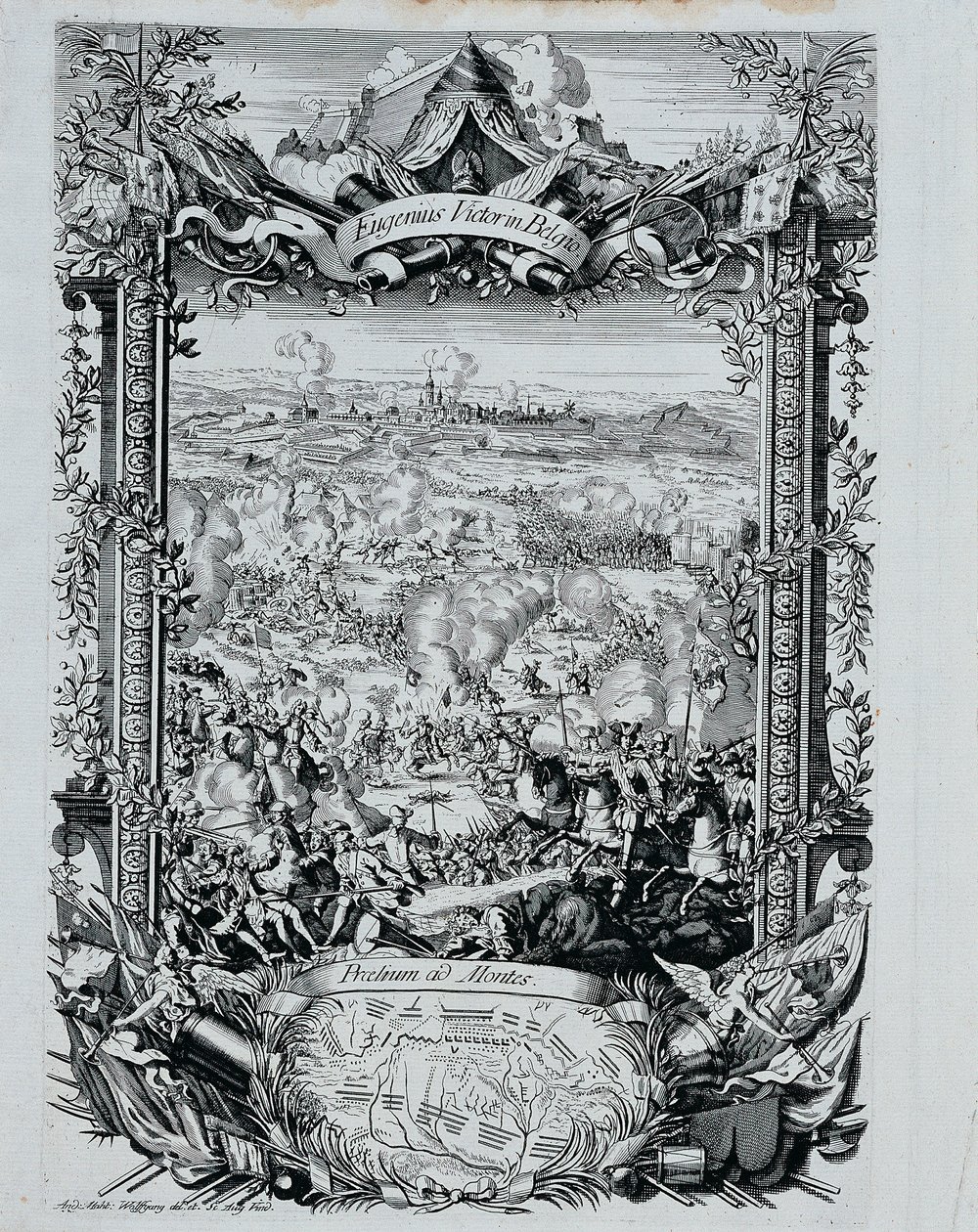 Der Sieg des Prinzen Eugen Franz von Savoyen in Belgien von Andreas Matthias Wolffgang