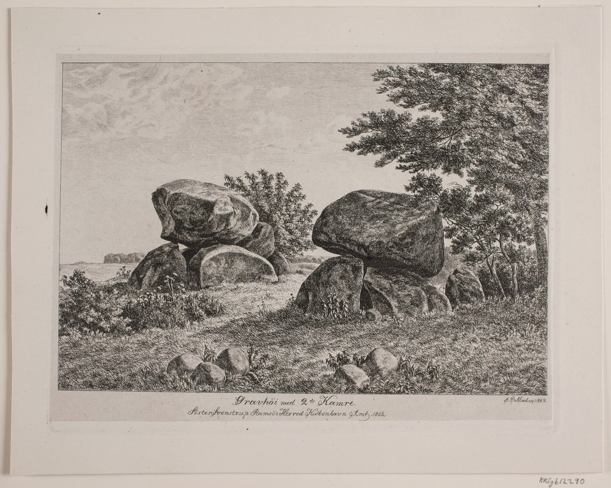 Grabhügel bei Søster Svenstrup von Andreas Peter Madsen