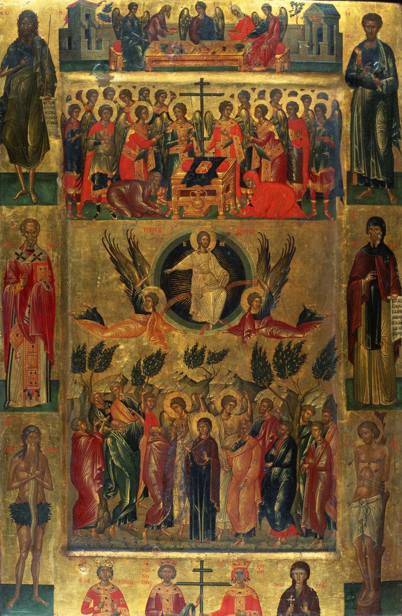 Die Himmelfahrt Christi mit der Hetoimasia von Andreas Ritzos