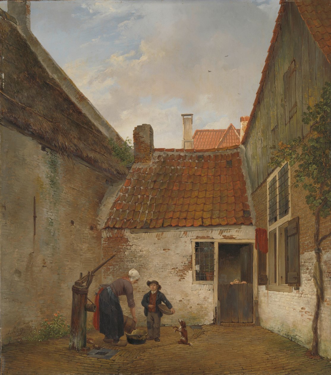 Innenhof von Andreas Schelfhout