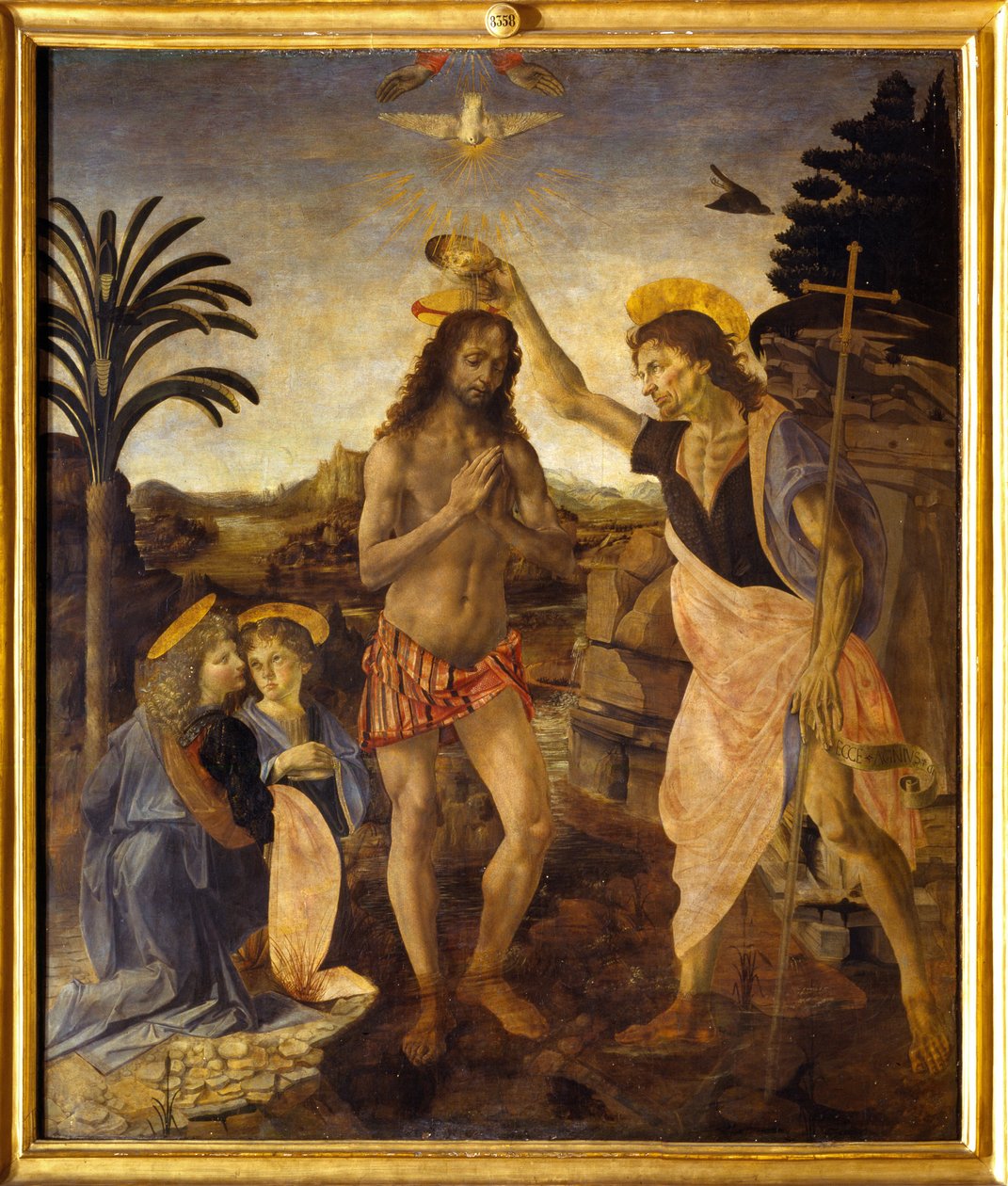 Die Taufe Christi von Andreea & Vinci Leonardo da (1452-1519) Verrocchio