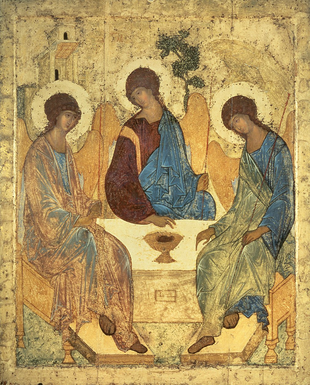 Die Heilige Dreifaltigkeit, 1420er Jahre von Andrei Rublev