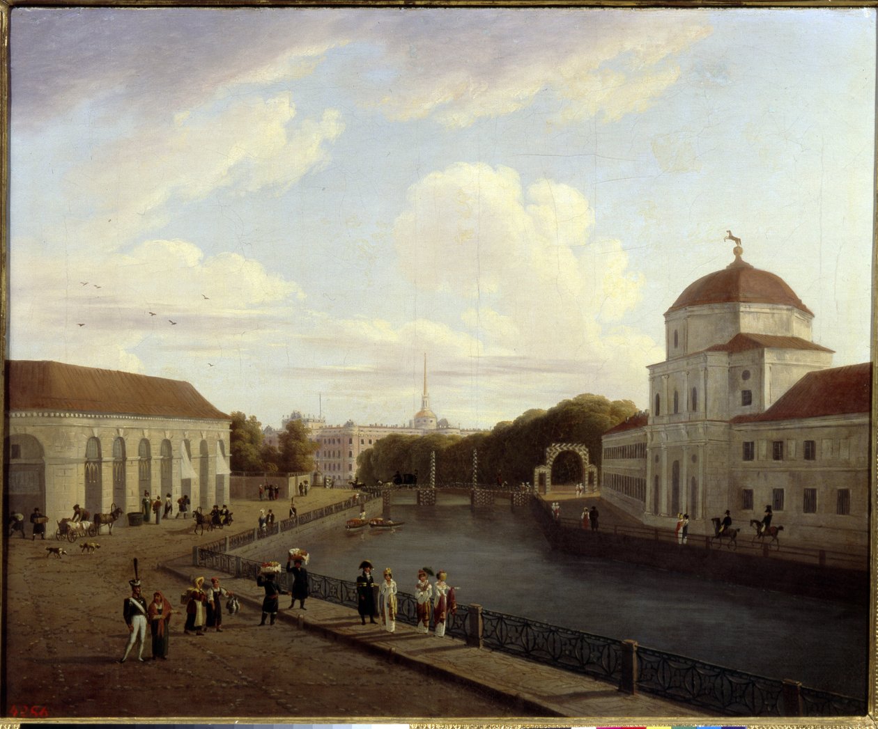 Der Michael-Palast in Sankt Petersburg. Gemälde von Andrei Yefimovich Martynov (1768-1826) von Andrei Yefimovich Martynov