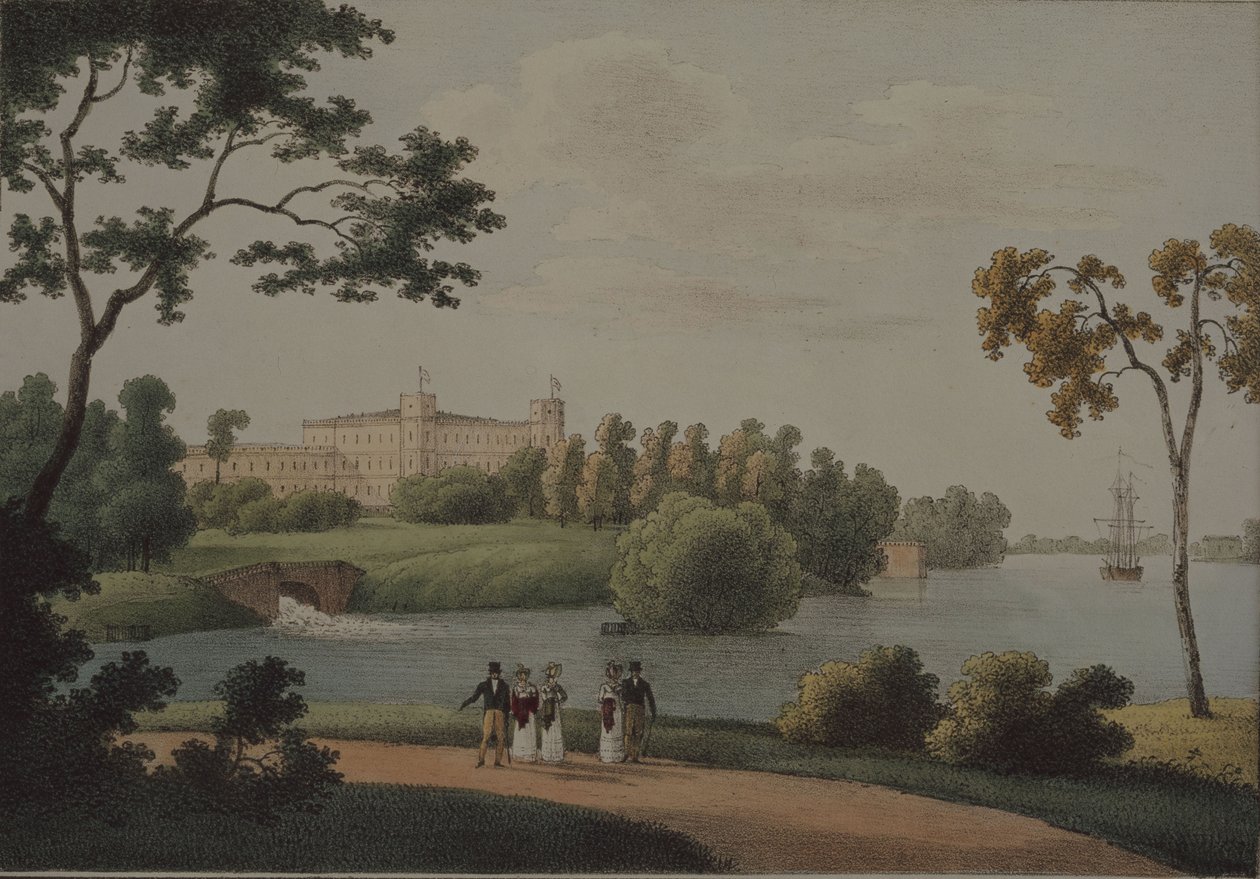 Ansicht des Hauptpalastes von Gattschina von Andrei Yefimovich Martynov
