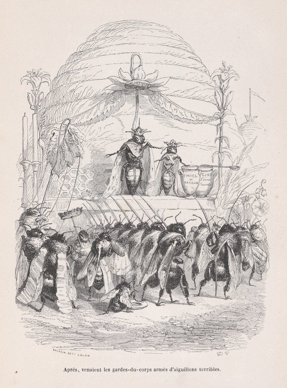 Danach kamen die Leibwächter mit schrecklichen Stacheln aus Szenen aus dem P..., ca. 1837-47 von Andrew Best Leloir