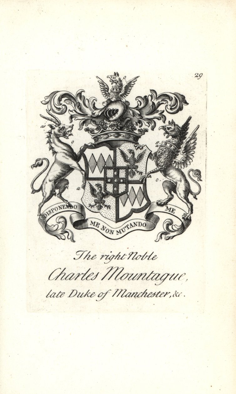 Wappen und Kamm des edlen Charles Edward Montagu von Andrew Johnston