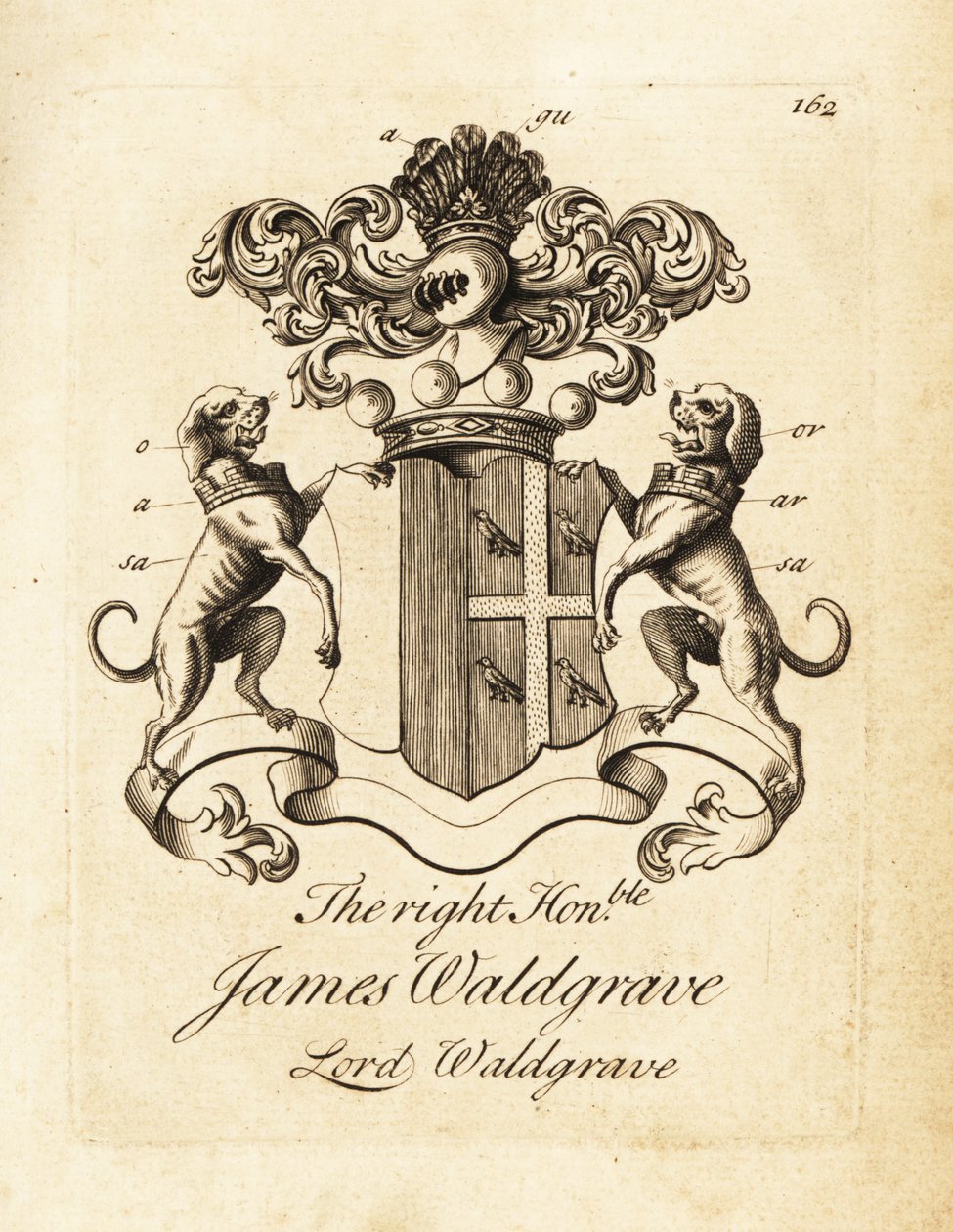 Wappen des hochverehrten James Waldgrave, Lord Waldgrave von Andrew Johnston