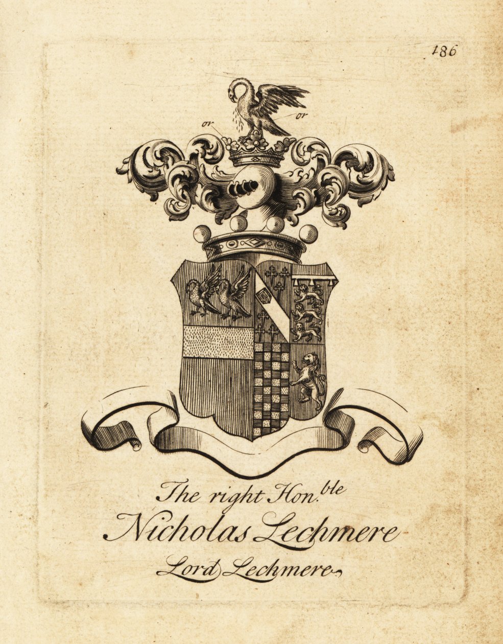 Wappen des Hochwohlgeborenen Nicholas Lechmere, Lord Lechmere von Andrew Johnston