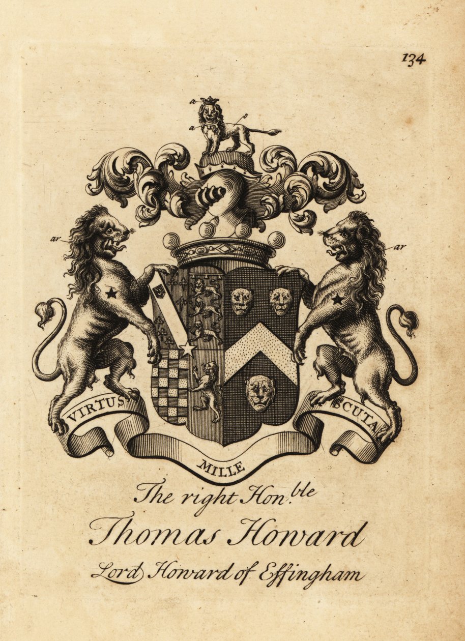 Wappen des hochverehrten Thomas Howard, 2. Earl of Effingham, Lord Howard of Effingham von Andrew Johnston