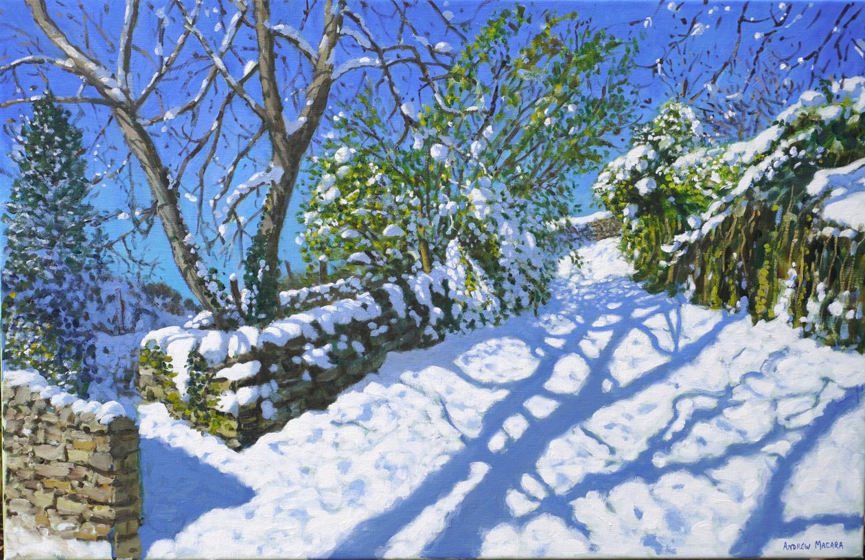 Frühling Schnee, Wirksworth, Derbyshire von Andrew Macara