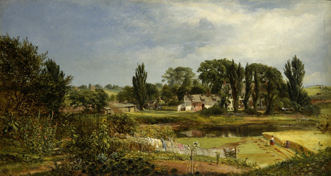 Long Island Bauernhof, Studie aus der Natur von Andrew W. Warren