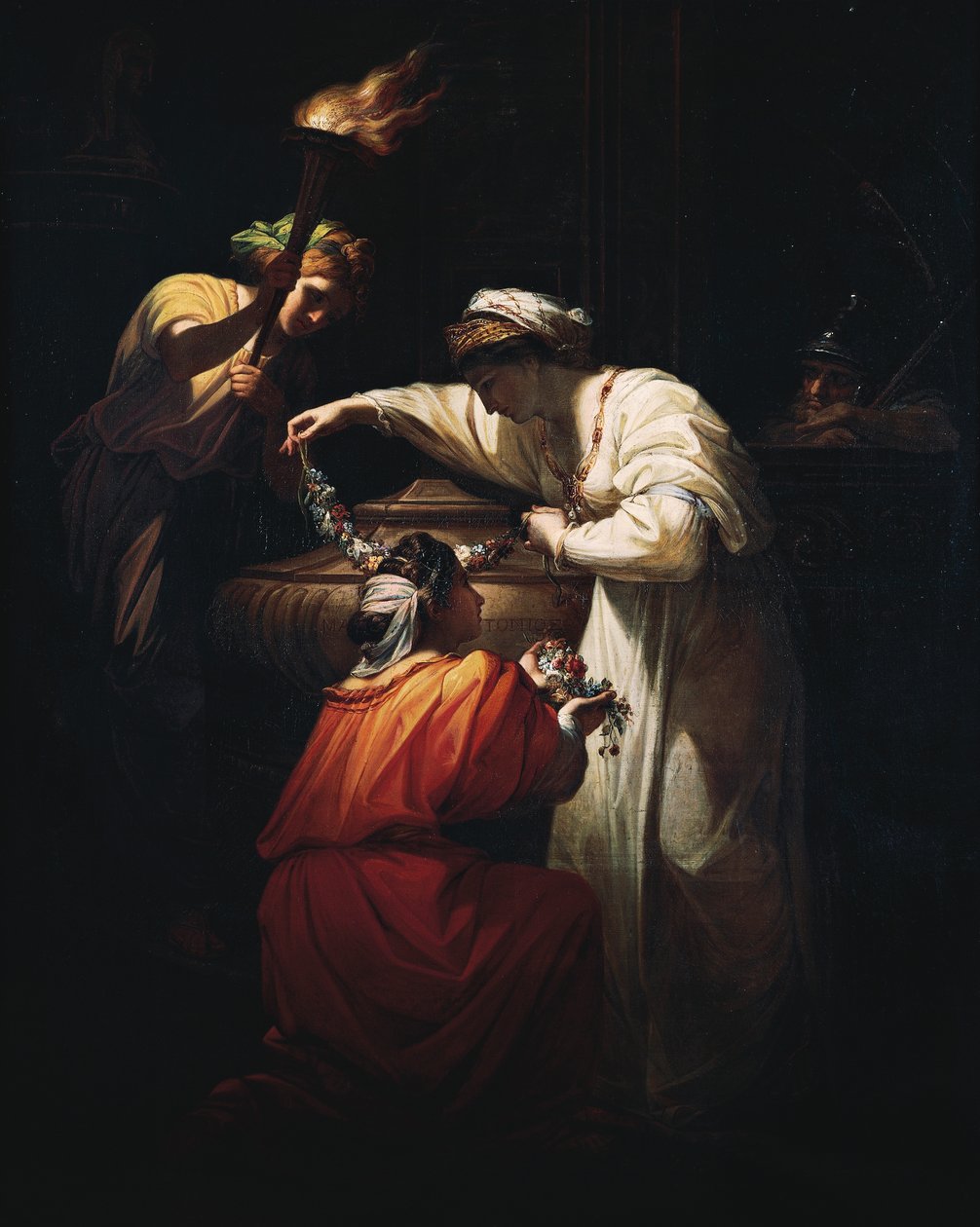 Kleopatra schmückt das Grab von Mark Anton von Angelica Kauffmann