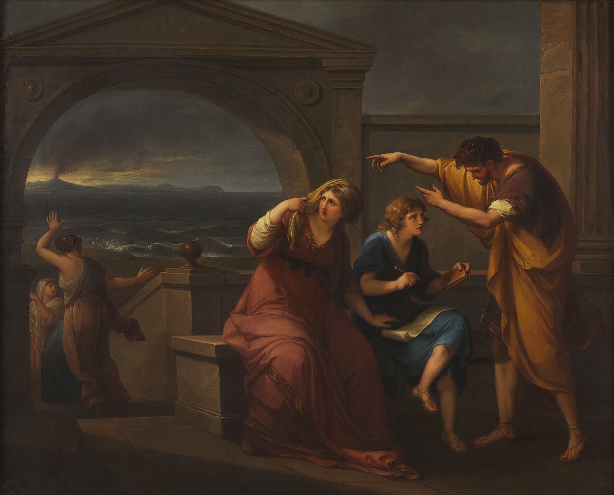 Plinius der Jüngere und seine Mutter in Misenum, 79 n. Chr. von Angelica Kauffmann