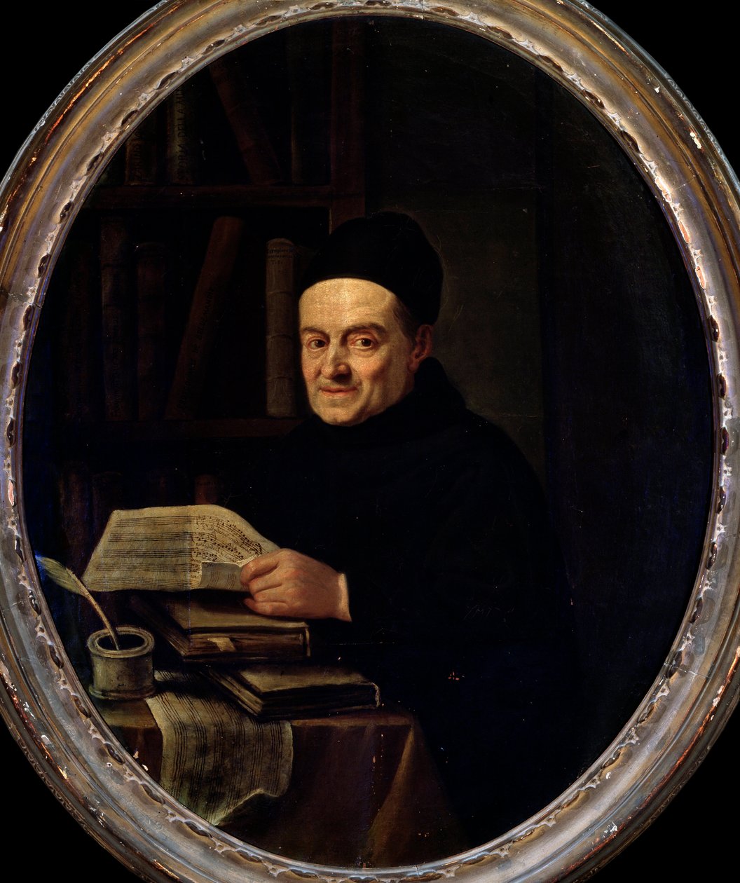 Porträt von Giovanni Battista Martini (Padre Martini) (Pere Martini) (1706-1784). Gemälde von Angelo Crescimbeni (1734-1781). 18. Jahrhundert. Bologna, civico Museo Museo von Angelo Crescimbeni
